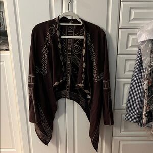 Monoreno Dark Brown Boho Cardigan